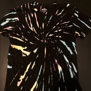 Black reverse tie dye tshirt